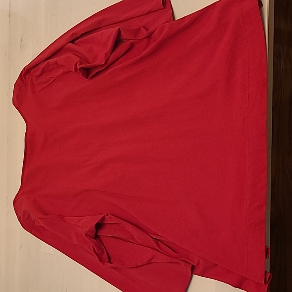 Lauren Ralph Lauren Red 100% Cotton Three Quarter Blouse - Picture 10 of 11